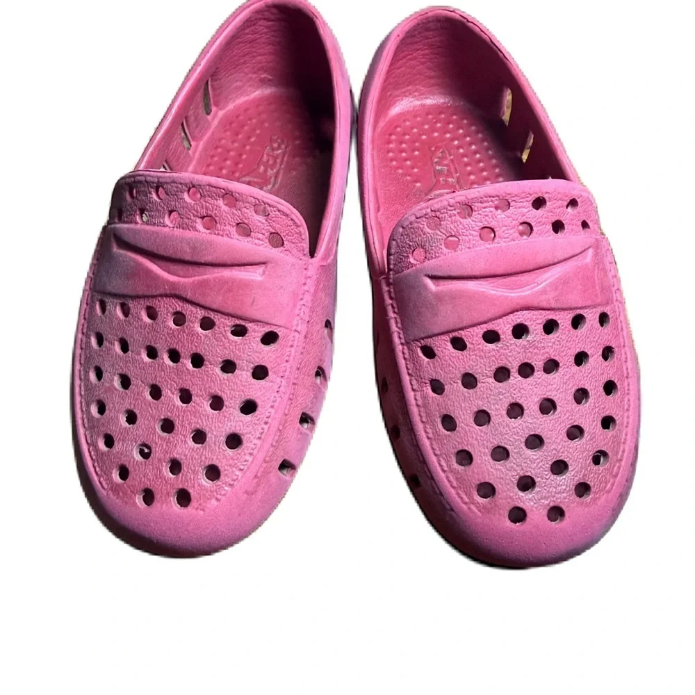 Floafer Kid girl violet Pink Slip-On swim pool summer Shoes Sz 6
